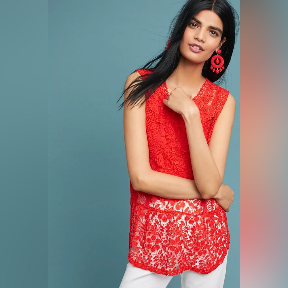 Anthropologie GARDENIA LACE TOP new with tags